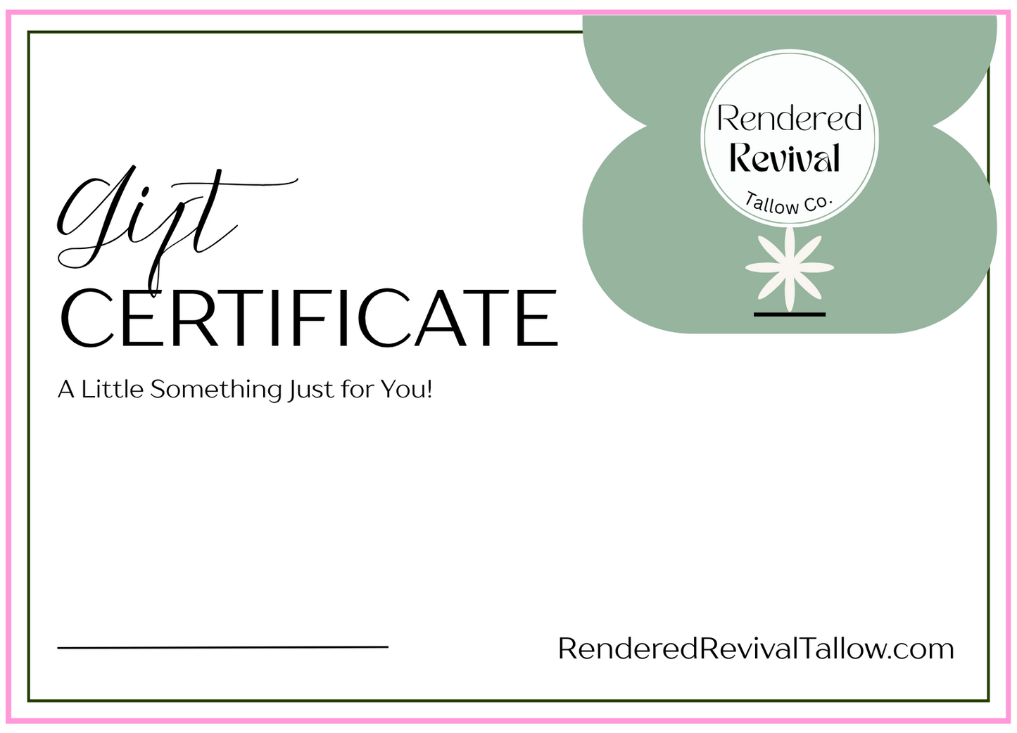 Rendered Revival Tallow Gift Card